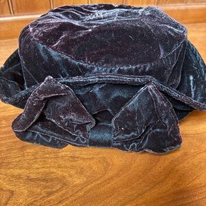 Vintage Velvet Hat with Bow